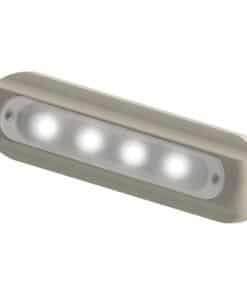 TACO 4-LED Deck Light - Flat Mount - White Housing