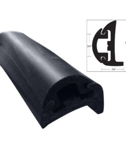 TACO Semi-Rigid Rub Rail Kit - Black w/Black Insert - 50'