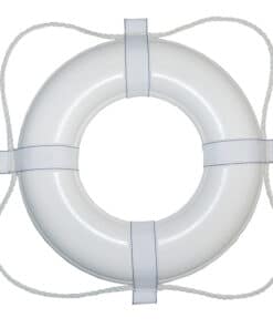 Taylor Made White 30" Foam Ring Buoy w/White Grab Line