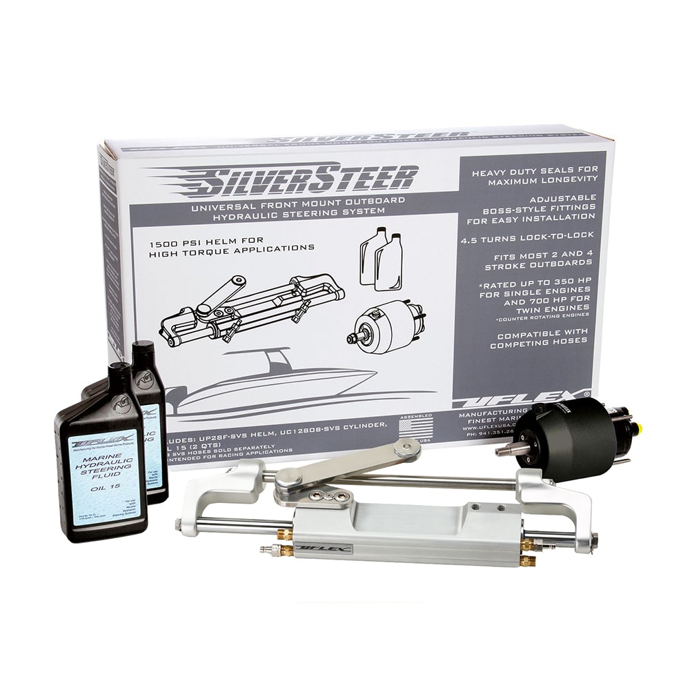 Uflex SilverSteer™ Universal Front Mount Outboard Hydraulic Tilt Steering System - 1500PSI V2