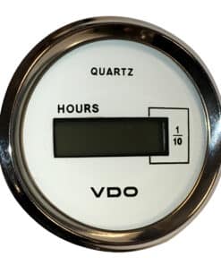 VDO Cockpit Marine 52mm (2-1/16") LCD Hourmeter - White Dial/Chrome Bezel