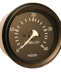 VDO Cockpit Marine 85MM (3-3/8") Diesel Tachometer - 4000 RPM - Black Dial/Bezel