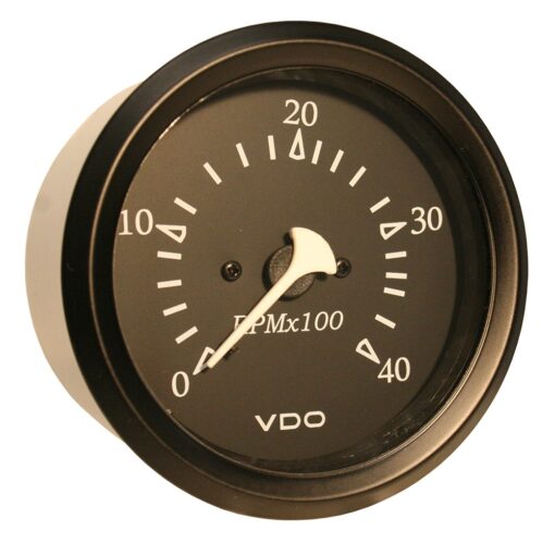 VDO Cockpit Marine 85MM (3-3/8") Diesel Tachometer - 4000 RPM - Black Dial/Bezel