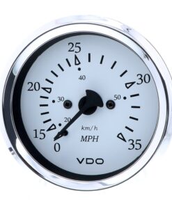 VDO Cockpit Marine 85MM (3-3/8") Pitot Speedometer - 0 to 35 MPH - White Dial/Chrome Bezel
