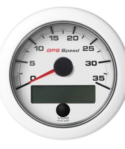 Veratron 3-3/8" (85mm) OceanLink® GPS Speedometer (0-35 KN/MPH/KMH) - White Dial & Bezel