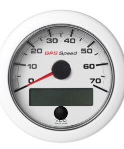 Veratron 3-3/8" (85mm) OceanLink® GPS Speedometer (0-70 KN/MPH/KMH) - White Dial & Bezel
