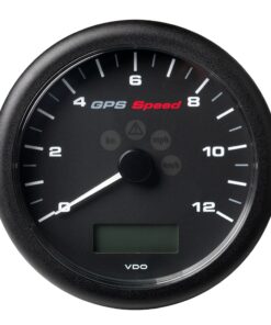 Veratron 4-1/4" (110MM) ViewLine GPS Speedometer 0-12 KNOTS/KMH/MPH - 8 to 16V Black Dial & Bezel