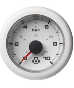 Veratron 52MM (2-1/16") OceanLink Engine Oil Pressure - 10 Bar/150 PSI - White Dial & Bezel
