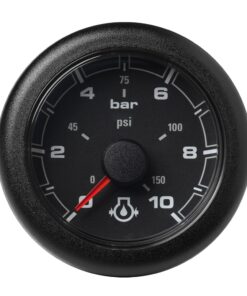 Veratron 52MM (2-1/16") OceanLink Engine Oil Pressure Gauge -10 Bar/150 PSI - Black Dial & Bezel