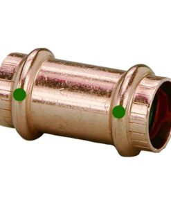 Viega ProPress 1/2" Copper Coupling w/o Stop - Double Press Connection - Smart Connect Technology