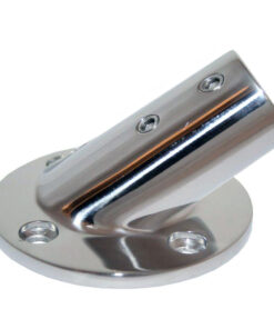 Whitecap 1" O.D. 30° Round Base SS Rail Fitting