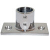 Whitecap 1" O.D. 90° 2-Hole Rectangle Base SS Rail Fitting