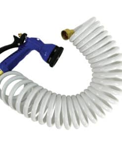 Whitecap 15' White Coiled Hose w/Adjustable Nozzle