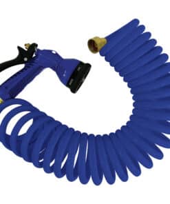 Whitecap 25' Blue Coiled Hose w/Adjustable Nozzle
