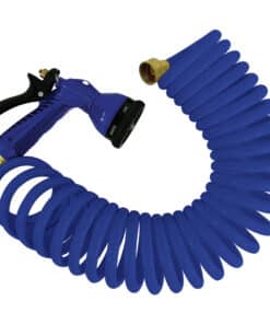 Whitecap 50' Blue Coiled Hose w/Adjustable Nozzle