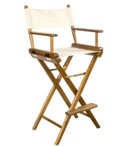 Whitecap Captain's Chair w/Natural Seat Covers - Teak