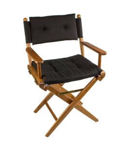 Whitecap Director's Chair w/Black Cushion - Teak