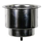 Whitecap Flush Cupholder w/Drain - 302 Stainless Steel