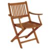 Whitecap Folding Chair w/Arms - Teak