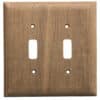 Whitecap Teak 2-Toggle Switch/Receptacle Cover Plate