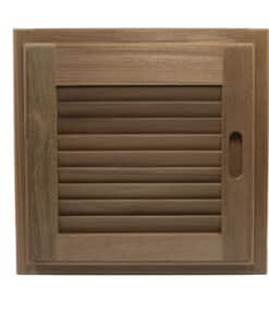 Whitecap Teak Louvered Door & Frame - Right Hand - 15" x 15"