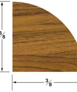 Whitecap Teak Quarter Round Molding Small - 5'