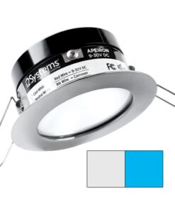 i2Systems Apeiron PRO A503 - 3W Spring Mount Light - Round - Cool White & Blue - Brushed Nickel Finish