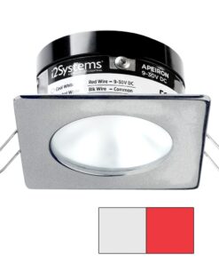 i2Systems Apeiron PRO A503 - 3W Spring Mount Light - Square/Round - Cool White & Red - Brushed Nickel Finish