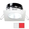 i2Systems Apeiron PRO A503 - 3W Spring Mount Light - Square/Round - Cool White & Red - White Finish