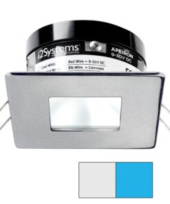i2Systems Apeiron PRO A503 - 3W Spring Mount Light - Square/Square - Cool White & Blue - Brushed Nickel Finish