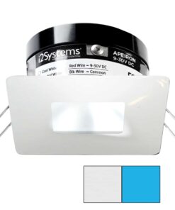 i2Systems Apeiron PRO A503 - 3W Spring Mount Light - Square/Square - Cool White & Blue - White Finish