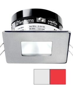 i2Systems Apeiron PRO A503 - 3W Spring Mount Light - Square/Square - Cool White & Red - Brushed Nickel Finish