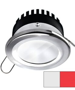 i2Systems Apeiron PRO A506 - 6W Spring Mount Light - Round - Cool White & Red - Brushed Nickel Finish