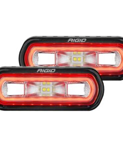 RIGID Industries SR-L Series Surface Mount Spreader Light - Black Housing - Red Halo