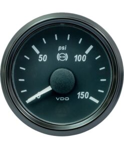VDO SingleViu 52mm (2-1/16") Brake Pressure Gauge - 150 PSI - 0-180 Ohm
