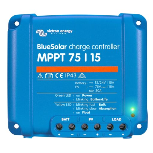Victron BlueSolar MPPT Charge Controller - 75V - 15AMP - UL Approved
