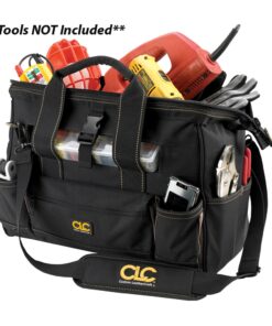 CLC 1534 Tool Bag w/Top-Side Plastic Parts Tray - 16"