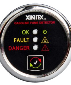 Fireboy-Xintex Gasoline Fume Detector - Chrome Bezel - 12/24V