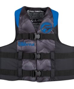 Full Throttle Adult Nylon Life Jacket - 4XL/7XL - Blue/Black