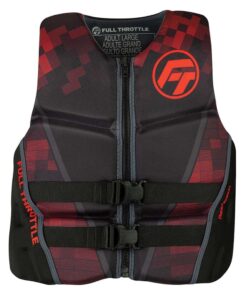 Full Throttle Men's Rapid-Dry Flex-Back Life Jacket - 2XL - Black/Red