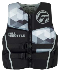 Full Throttle Men's Rapid-Dry Flex-Back Life Jacket - M - Black/Grey