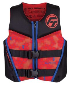 Full Throttle Youth Rapid-Dry Flex-Back Life Jacket - Red/Black