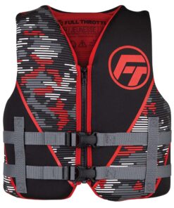 Full Throttle Youth Rapid-Dry Life Jacket - Red/Black