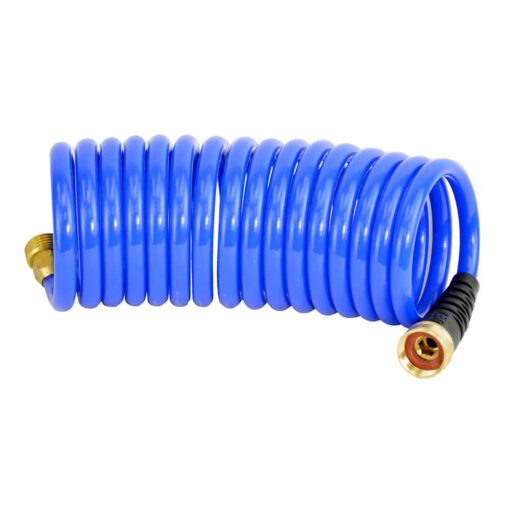 HoseCoil 15' Blue Self Coiling Hose w/Flex Relief