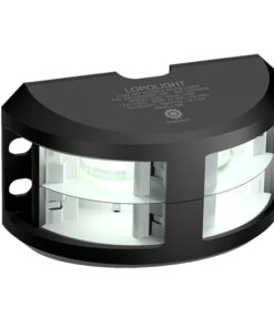 Lopolight Series 200-024 - Double Stacked Navigation Light - 2NM - Vertical Mount - White - Black Housing