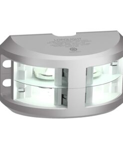 Lopolight Series 200-024 - Double Stacked Navigation Light - 2NM - Vertical Mount - White - Silver Housing