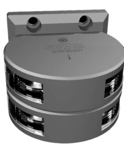 Lopolight Series 201-011 - Double Stacked Masthead Light - 3NM - Vertical Mount - White - Silver Housing