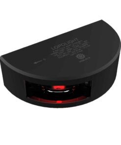 Lopolight Series 301-002 - Port Sidelight - 2NM - Vertical Mount - Red - Black Housing - 6M Cable