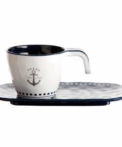 Marine Business Melamine Espresso Cup & Plate Set - SAILOR SOUL - Set of 6