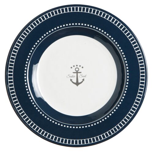 Marine Business Melamine Round Dessert Plate - SAILOR SOUL - 7" Set of 6